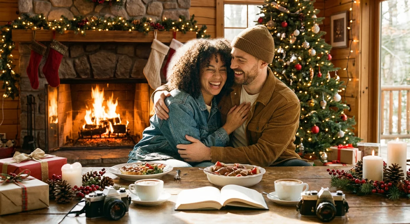 Семейное новогоднее фото с помощью нейросети - после обработки нейросетью