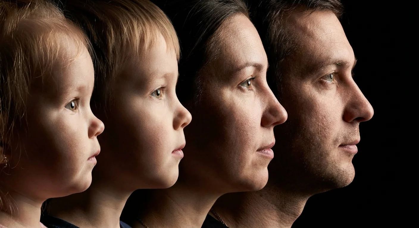 Создайте фото поколений: ваш уникальный семейный портрет в профиль - после обработки нейросетью