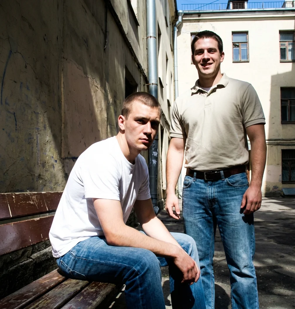 Объединить фото с помощью нейросети онлайн - после обработки нейросетью