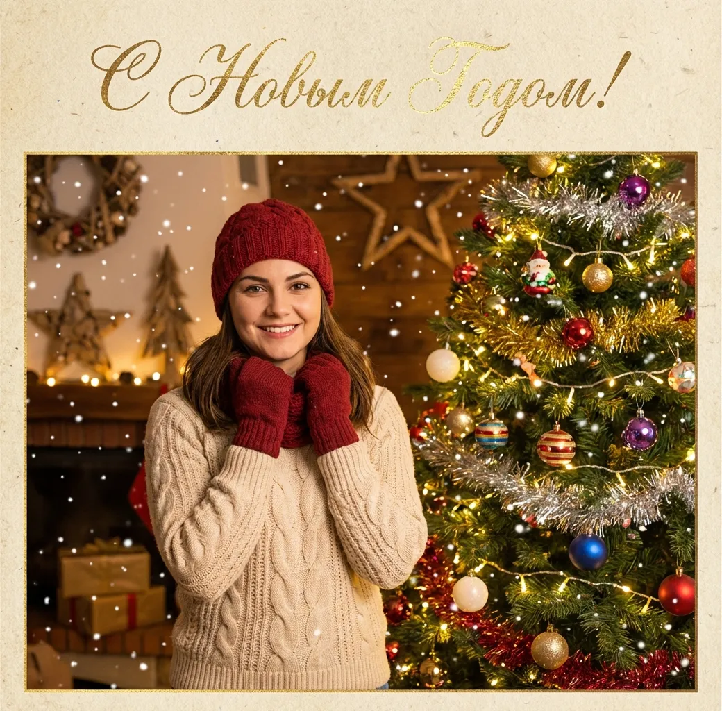 Сделать открытку из фото с помощью нейросети